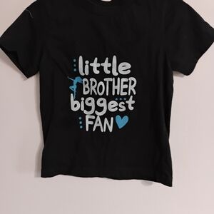 Port and Company Black Kids T-Shirt - Little Brother Fan